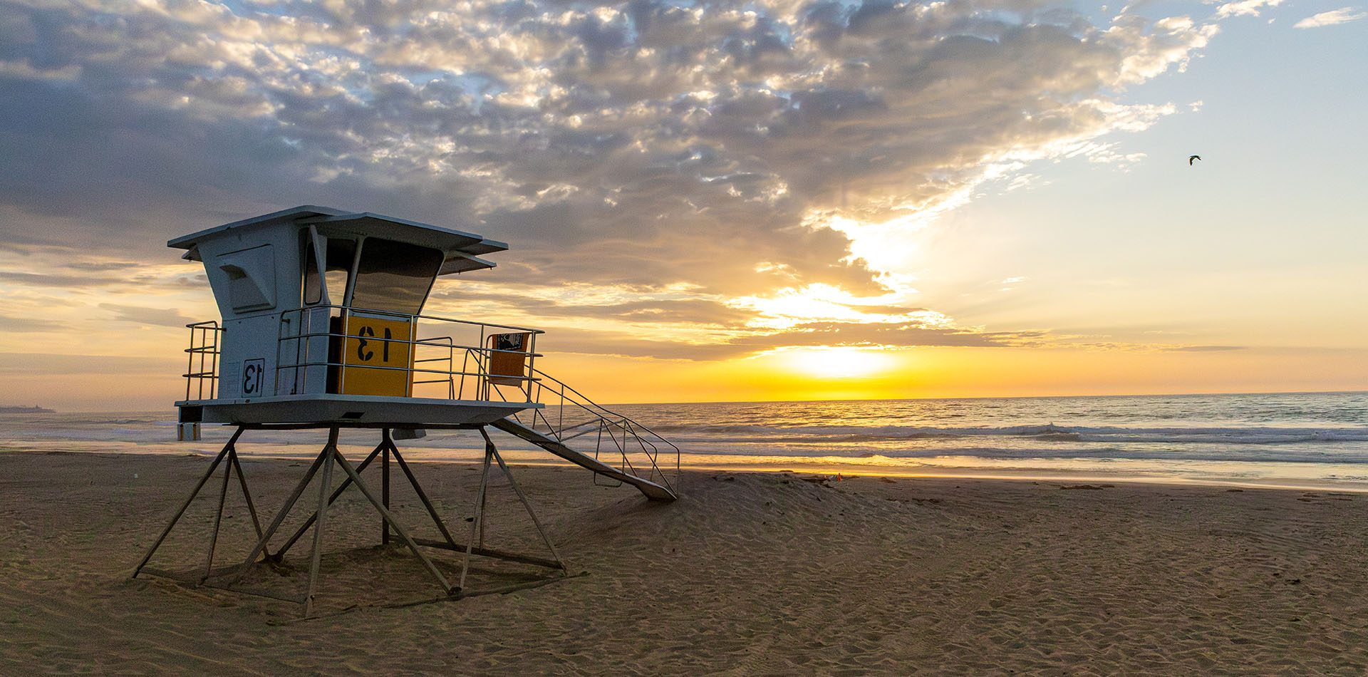 San Diego property management allows guests to enjoy this view of Mission Beach at sunset